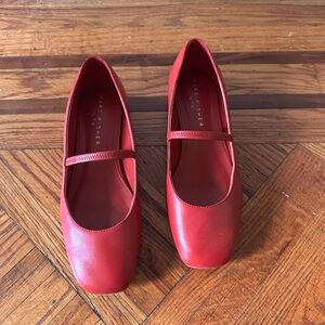 Red ballet flats